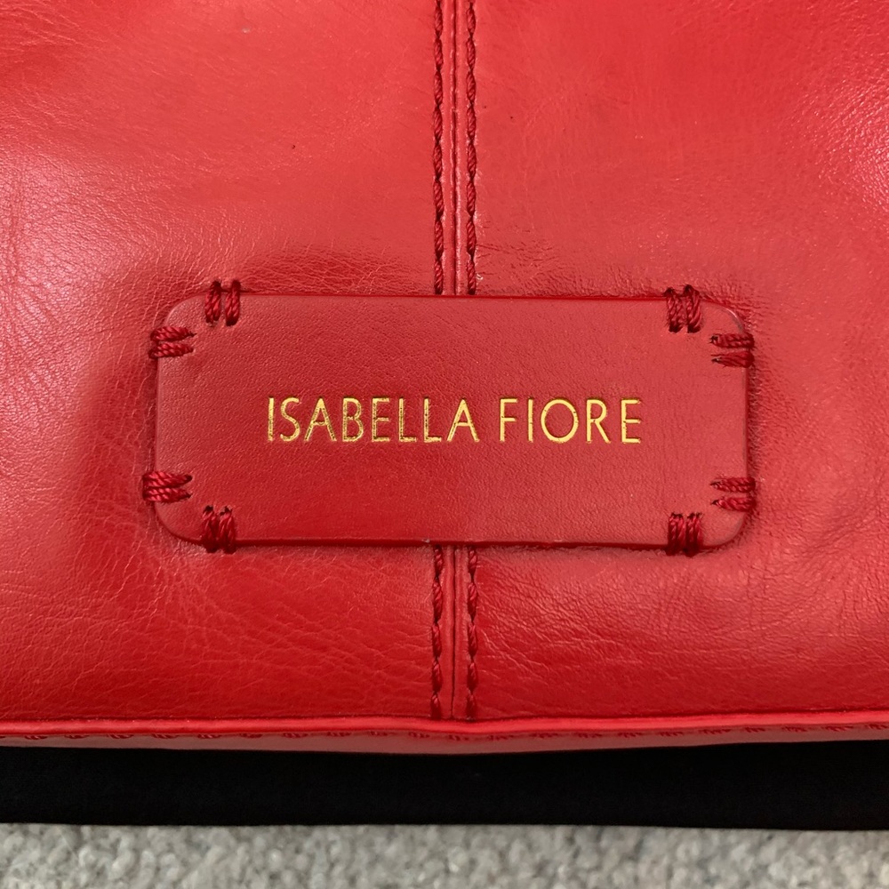 VGUC Isabella Fiore Crossbody bag red leather - Picture 4 of 13
